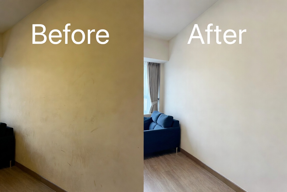 HDB painting before and after
