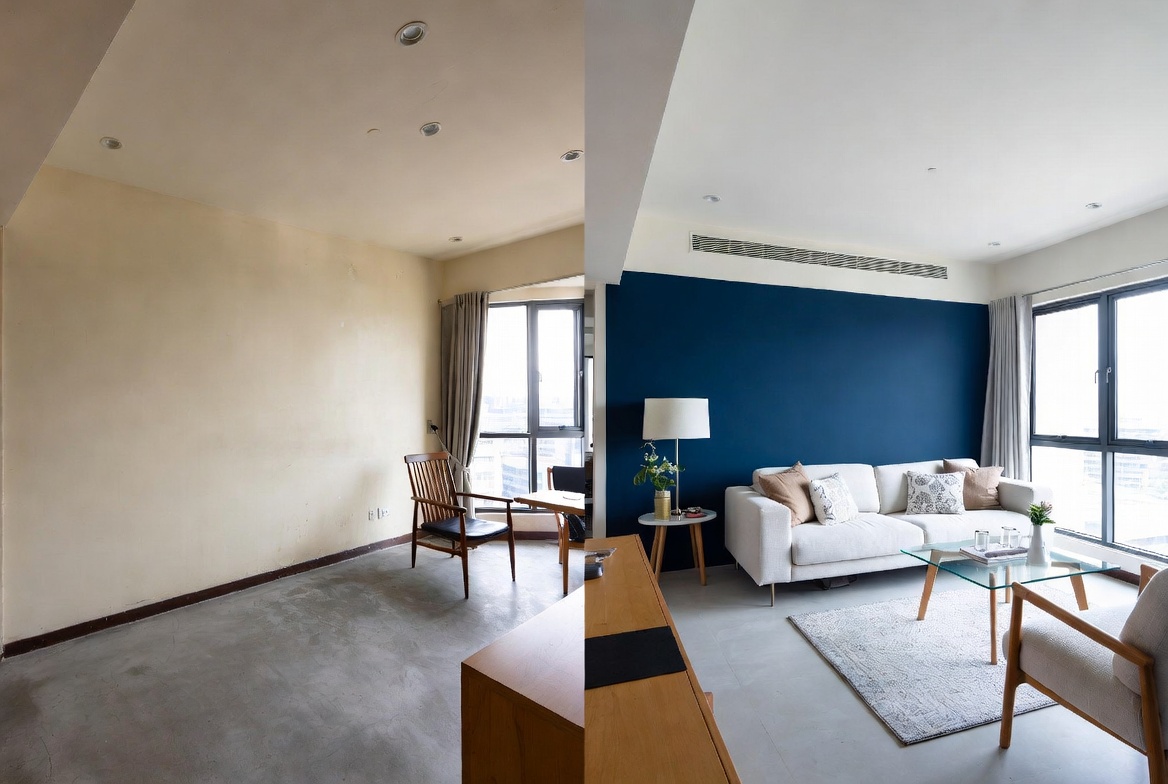 Condo painting before and after